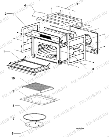 Взрыв-схема микроволновой печи Electrolux EMC38905X - Схема узла Section 10